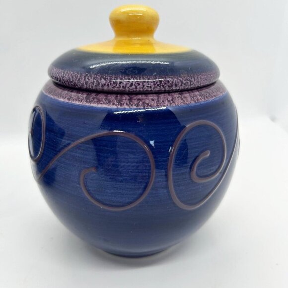 Tabletops Unlimited Fusina hand painted sugar bowl and creamer set ceramic - Picture 3 of 9